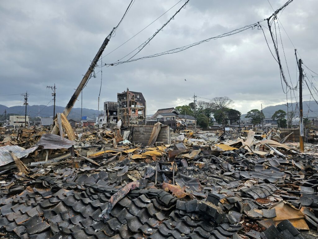 Wajima after the New Year's Day earthquake on 5 January 2024 © Sonja Blaschke